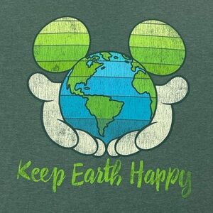 Green Graphic T-Shirt with Earth Design
